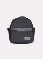 Детская коляска 2 в 1 Riko Basic Delta Ecco из экокожи, с поворотными передними колесами | Реверсивный прогулочный блок | Колеса из вспененной резины | Цвет - черный