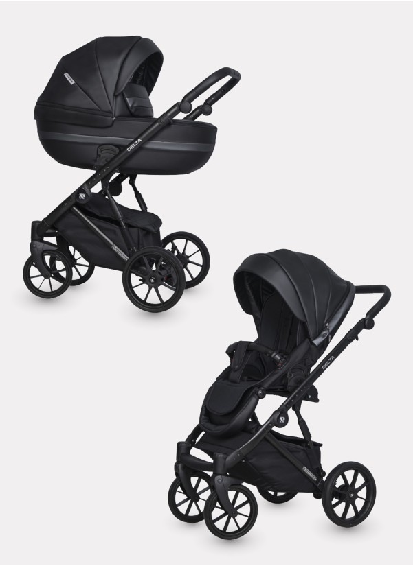 Коляска 2 в 1 Riko Basic Delta Ecco 15 Black