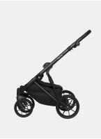 Детская коляска 2 в 1 Riko Basic Delta с поворотными передними колесами | Реверсивный прогулочный блок | Колеса из вспененной резины | Цвет - серый