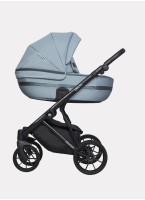 Детская коляска 2 в 1 Riko Basic Delta с поворотными передними колесами | Реверсивный прогулочный блок | Колеса из вспененной резины | Цвет - бирюзовый