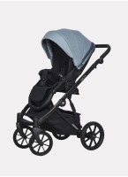 Детская коляска 2 в 1 Riko Basic Delta с поворотными передними колесами | Реверсивный прогулочный блок | Колеса из вспененной резины | Цвет - бирюзовый