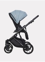 Детская коляска 2 в 1 Riko Basic Delta с поворотными передними колесами | Реверсивный прогулочный блок | Колеса из вспененной резины | Цвет - бирюзовый