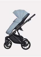 Детская коляска 2 в 1 Riko Basic Delta с поворотными передними колесами | Реверсивный прогулочный блок | Колеса из вспененной резины | Цвет - бирюзовый