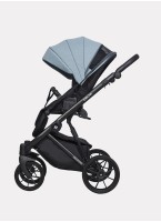 Детская коляска 2 в 1 Riko Basic Delta с поворотными передними колесами | Реверсивный прогулочный блок | Колеса из вспененной резины | Цвет - бирюзовый