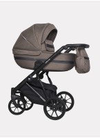 Детская коляска 2 в 1 Riko Basic Delta с поворотными передними колесами | Реверсивный прогулочный блок | Колеса из вспененной резины | Цвет - бежевый