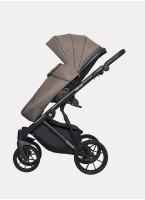 Детская коляска 2 в 1 Riko Basic Delta с поворотными передними колесами | Реверсивный прогулочный блок | Колеса из вспененной резины | Цвет - бежевый