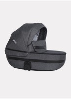 Детская коляска 3 в 1 Riko Basic Delta с поворотными передними колесами | Реверсивный прогулочный блок | Колеса из вспененной резины | Цвет - темно-серый
