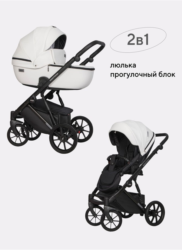 Коляска 2 в 1 Riko Basic Montana Ecco 11 White