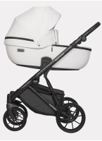 Детская коляска 2 в 1 Riko Basic Montana Ecco из экокожи | Реверсивный прогулочный блок | Регулируемая амортизация | Передние поворачиваемые колеса | Цвет - зеленый