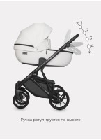 Детская коляска 2 в 1 Riko Basic Montana Ecco из экокожи | Реверсивный прогулочный блок | Регулируемая амортизация | Передние поворачиваемые колеса | Цвет - зеленый