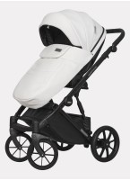 Детская коляска 2 в 1 Riko Basic Montana Ecco из экокожи | Реверсивный прогулочный блок | Регулируемая амортизация | Передние поворачиваемые колеса | Цвет - зеленый