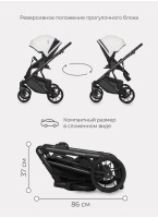 Детская коляска 2 в 1 Riko Basic Montana Ecco из экокожи | Реверсивный прогулочный блок | Регулируемая амортизация | Передние поворачиваемые колеса | Цвет - зеленый