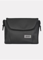 Детская коляска 2 в 1 Riko Basic Montana Ecco из экокожи | Реверсивный прогулочный блок | Регулируемая амортизация | Передние поворачиваемые колеса | Цвет - черный