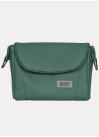 Детская коляска 2 в 1 Riko Basic Montana Ecco из экокожи | Реверсивный прогулочный блок | Регулируемая амортизация | Передние поворачиваемые колеса | Цвет - зеленый