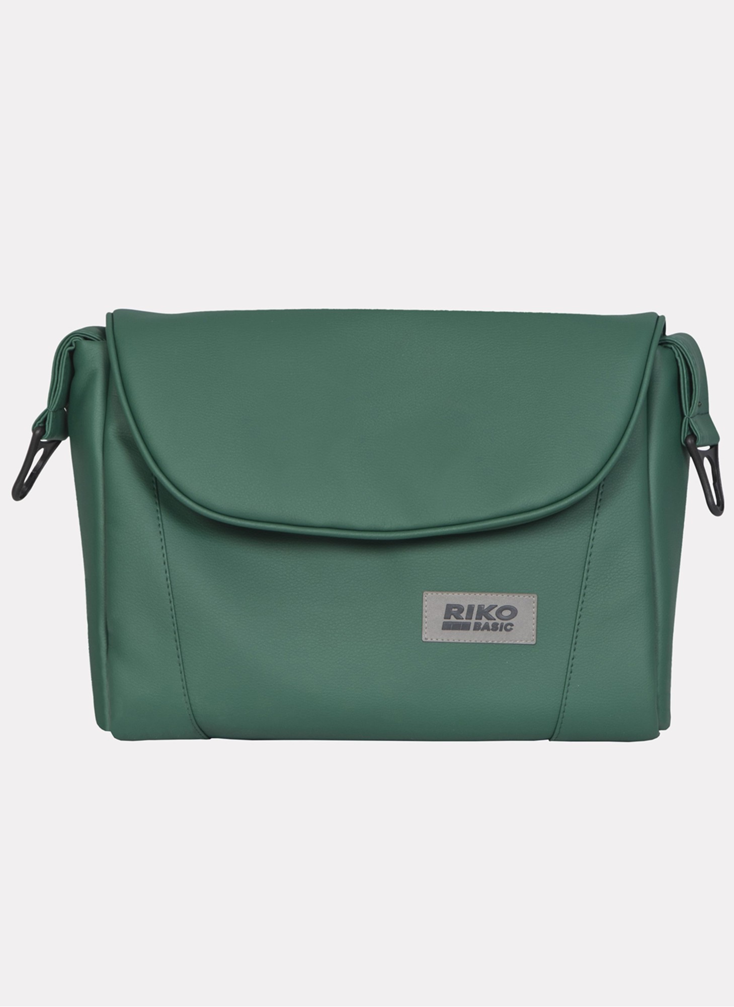 Детская коляска 2 в 1 Riko Basic Montana Ecco из экокожи | Реверсивный прогулочный блок | Регулируемая амортизация | Передние поворачиваемые колеса | Цвет - зеленый