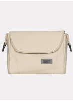 Детская коляска 2 в 1 Riko Basic Montana Ecco из экокожи | Реверсивный прогулочный блок | Регулируемая амортизация | Передние поворачиваемые колеса | Цвет - кремовый