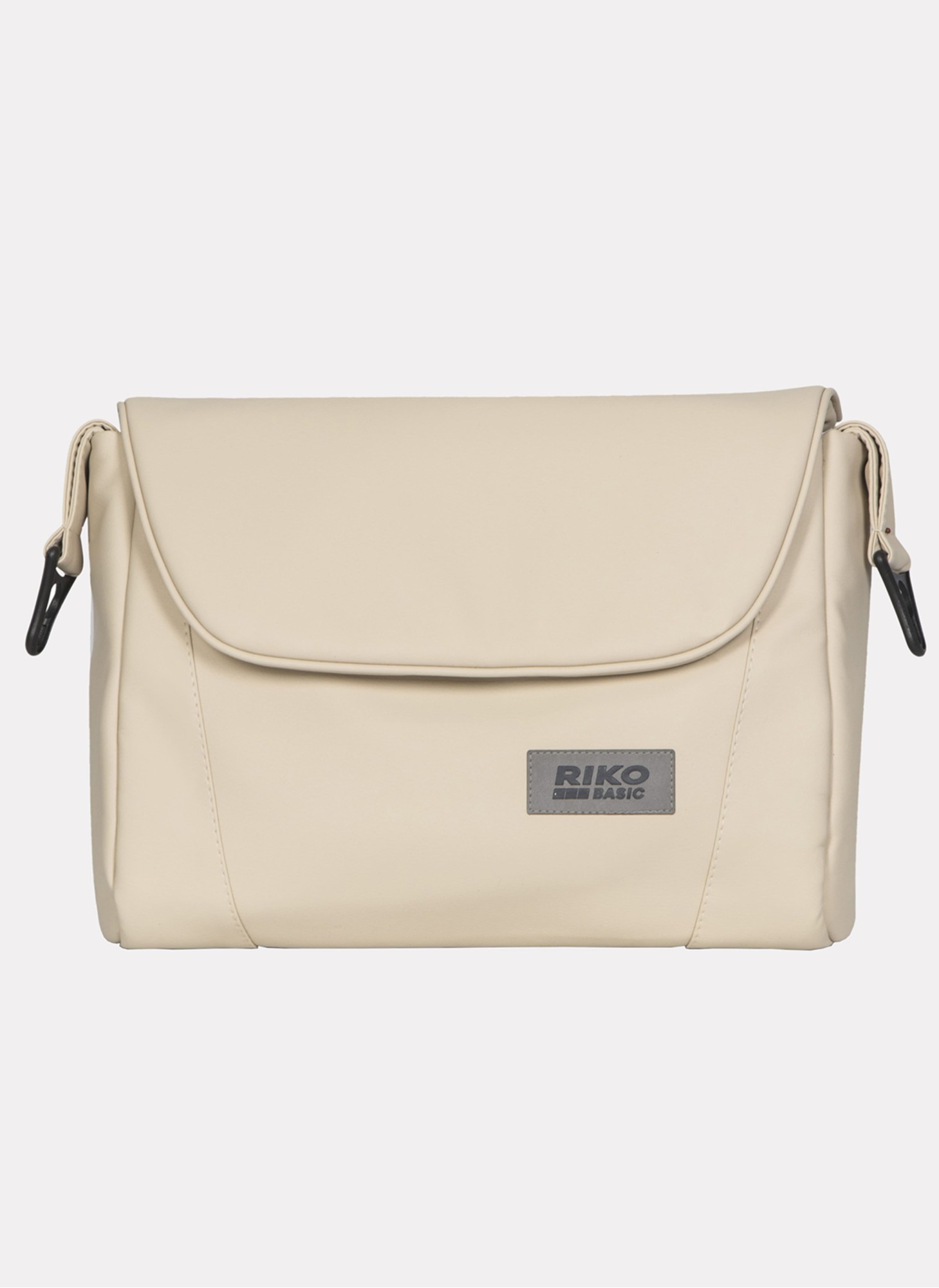Детская коляска 2 в 1 Riko Basic Montana Ecco из экокожи | Реверсивный прогулочный блок | Регулируемая амортизация | Передние поворачиваемые колеса | Цвет - кремовый