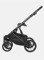 Детская коляска 2 в 1 Riko Basic Montana Ecco из экокожи | Реверсивный прогулочный блок | Регулируемая амортизация | Передние поворачиваемые колеса | Цвет - кремовый