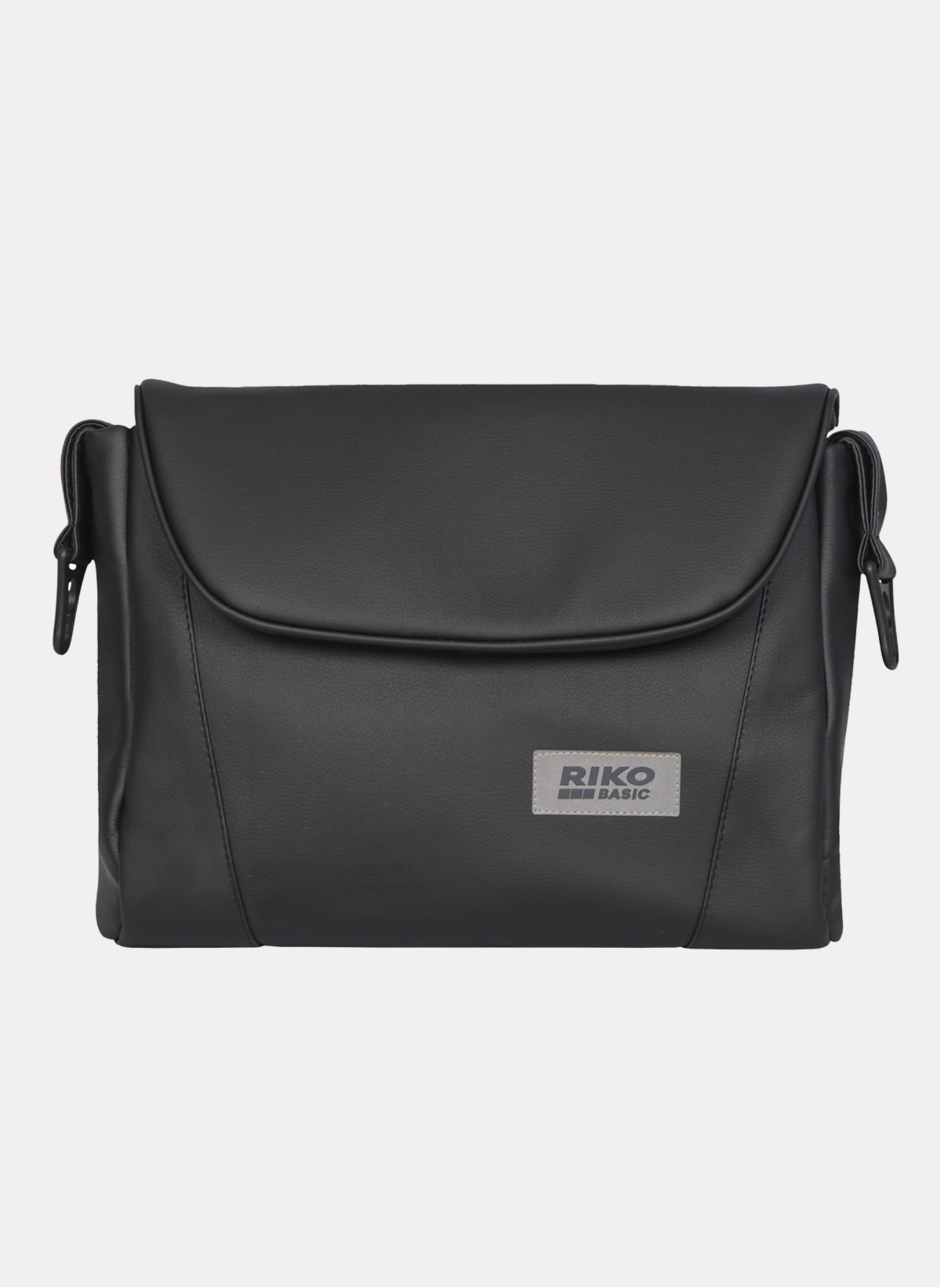 Детская коляска 2 в 1 Riko Basic Montana Ecco из экокожи | Реверсивный прогулочный блок | Регулируемая амортизация | Передние поворачиваемые колеса | Цвет - серый и черный