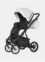 Детская коляска 2 в 1 Riko Basic Montana | Реверсивный прогулочный блок | Пружинная амортизация | Передние поворачиваемые колеса с фиксацией | Цвет - серый