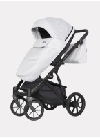 Детская коляска 2 в 1 Riko Basic Montana | Реверсивный прогулочный блок | Пружинная амортизация | Передние поворачиваемые колеса с фиксацией | Цвет - серый
