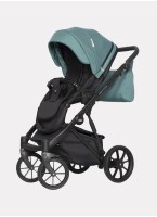 Детская коляска 2 в 1 Riko Basic Montana | Реверсивный прогулочный блок | Пружинная амортизация | Передние поворачиваемые колеса с фиксацией | Цвет - зеленый