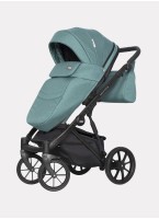 Детская коляска 2 в 1 Riko Basic Montana | Реверсивный прогулочный блок | Пружинная амортизация | Передние поворачиваемые колеса с фиксацией | Цвет - зеленый