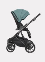 Детская коляска 2 в 1 Riko Basic Montana | Реверсивный прогулочный блок | Пружинная амортизация | Передние поворачиваемые колеса с фиксацией | Цвет - зеленый