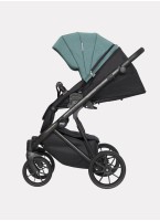 Детская коляска 2 в 1 Riko Basic Montana | Реверсивный прогулочный блок | Пружинная амортизация | Передние поворачиваемые колеса с фиксацией | Цвет - зеленый