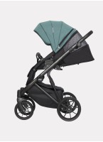 Детская коляска 2 в 1 Riko Basic Montana | Реверсивный прогулочный блок | Пружинная амортизация | Передние поворачиваемые колеса с фиксацией | Цвет - зеленый