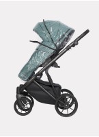 Детская коляска 2 в 1 Riko Basic Montana | Реверсивный прогулочный блок | Пружинная амортизация | Передние поворачиваемые колеса с фиксацией | Цвет - зеленый