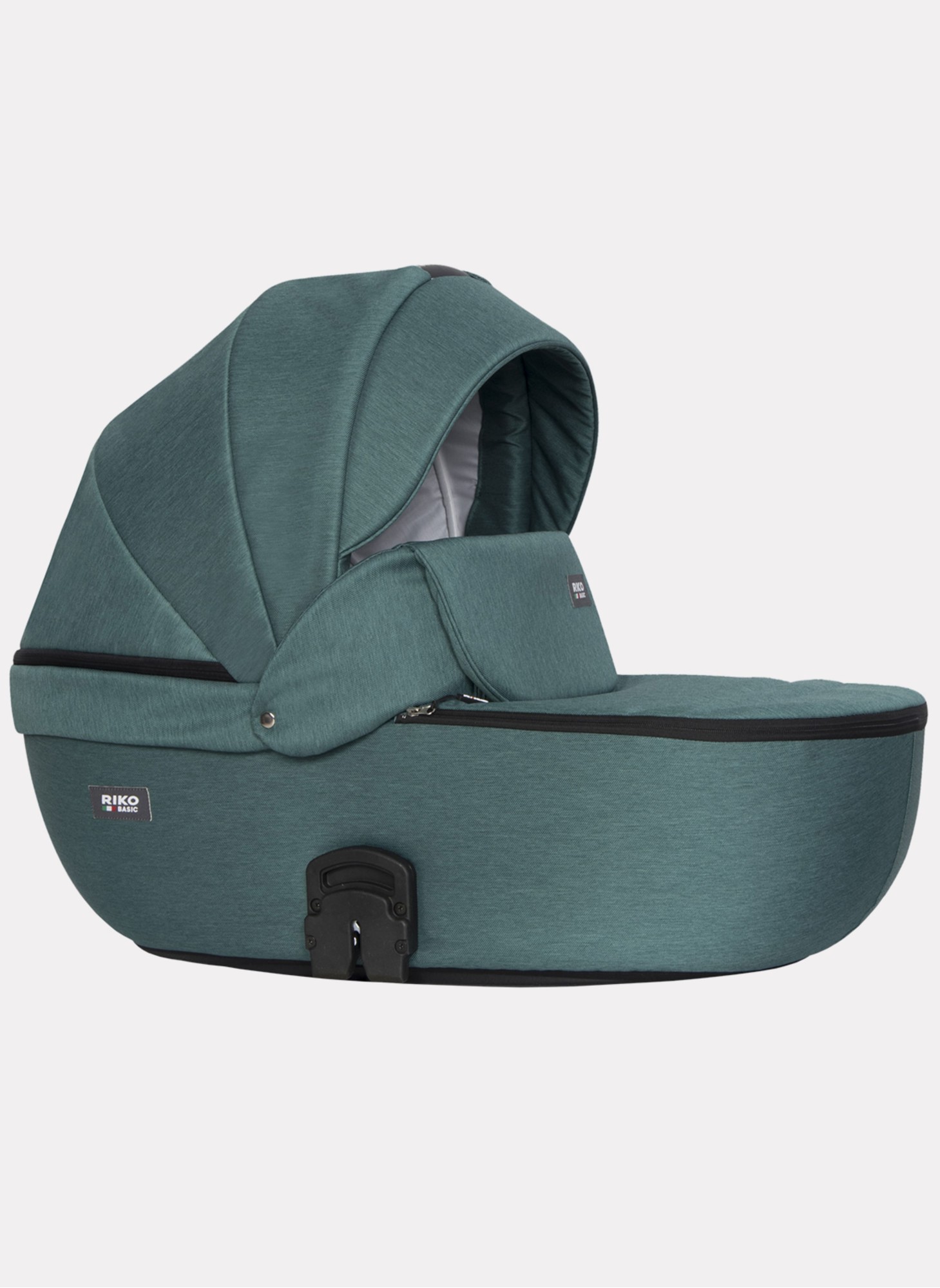 Детская коляска 2 в 1 Riko Basic Montana | Реверсивный прогулочный блок | Пружинная амортизация | Передние поворачиваемые колеса с фиксацией | Цвет - зеленый