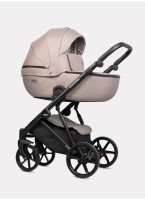 Детская коляска 2 в 1 Riko Basic Montana 2025 | Реверсивный прогулочный блок | Пружинная амортизация | Передние поворачиваемые колеса с фиксацией | Цвет - бежевый
