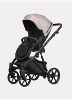 Детская коляска 2 в 1 Riko Basic Montana 2025 | Реверсивный прогулочный блок | Пружинная амортизация | Передние поворачиваемые колеса с фиксацией | Цвет - бежевый