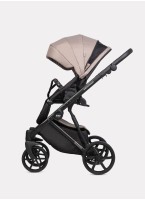 Детская коляска 2 в 1 Riko Basic Montana 2025 | Реверсивный прогулочный блок | Пружинная амортизация | Передние поворачиваемые колеса с фиксацией | Цвет - бежевый