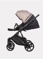 Детская коляска 2 в 1 Riko Basic Montana 2025 | Реверсивный прогулочный блок | Пружинная амортизация | Передние поворачиваемые колеса с фиксацией | Цвет - бежевый
