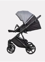 Детская коляска 3 в 1 Riko Basic Montana 2025 | Реверсивный прогулочный блок | Пружинная амортизация | Передние поворачиваемые колеса с фиксацией | Цвет - серый