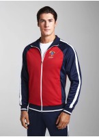 Спортивный костюм СССР мужской Rusteam, с гербом СССР, с лампасами, цвет - олимпийка красная с синим, брюки синие