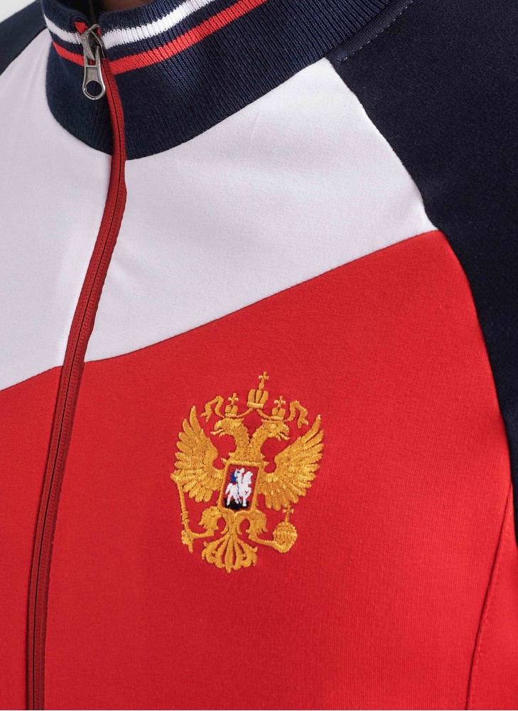Спортивный костюм Россия мужской Rusteam, с гербом России и надписью Россия, цвет - красный, синий, белый