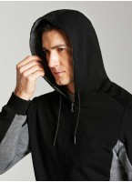 Спортивный костюм на молнии мужской | RED-N-ROCK'S | Черный | Куртка с капюшоном | Брюки зауженные к низу