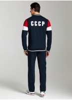 Спортивный костюм СССР мужской Rusteam, три цвета - синий, красный, белый, герб СССР на груди, надпись СССР на спине