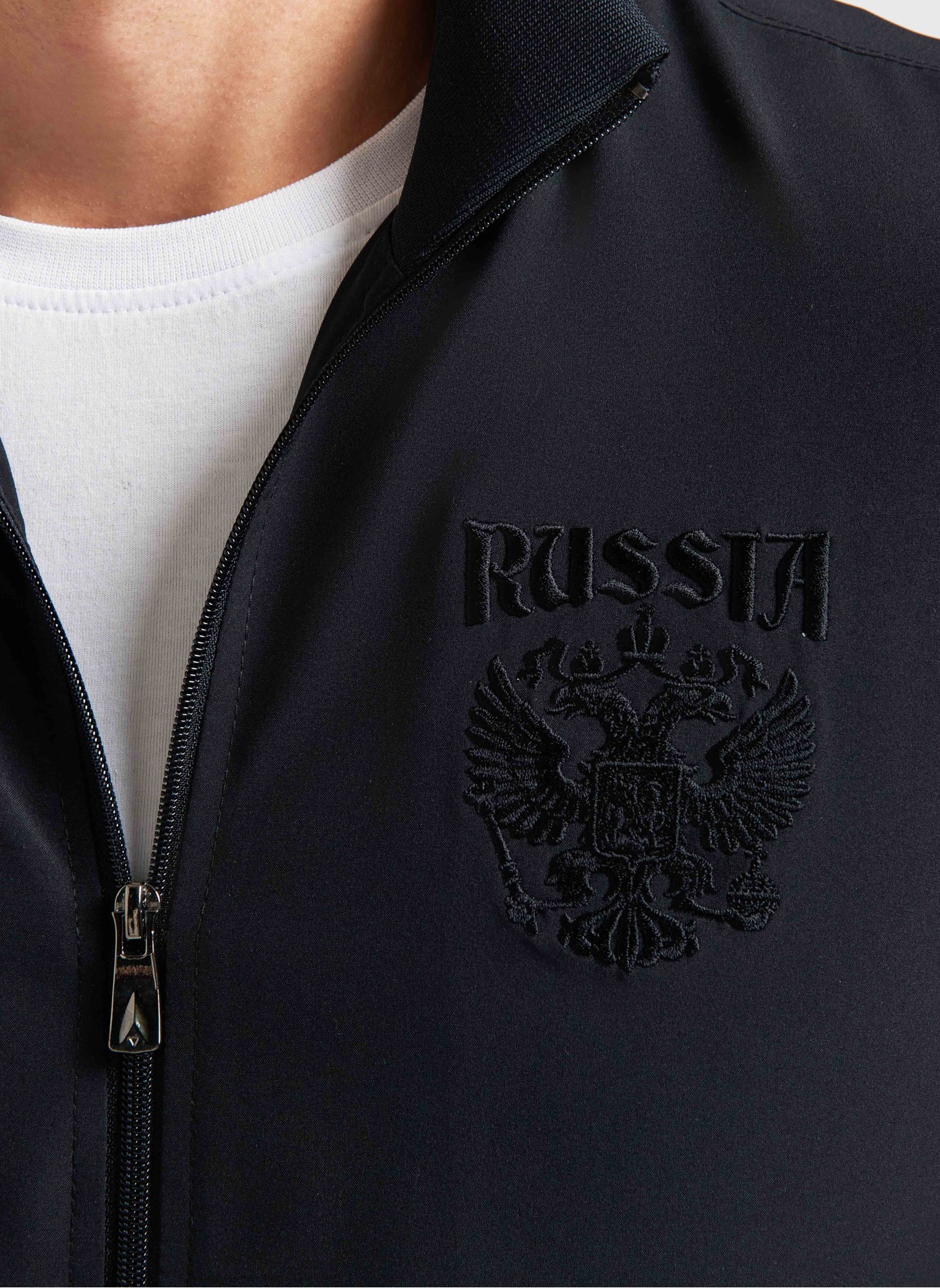 Спортивный костюм Россия мужской Rusteam, с гербом России, черного цвета
