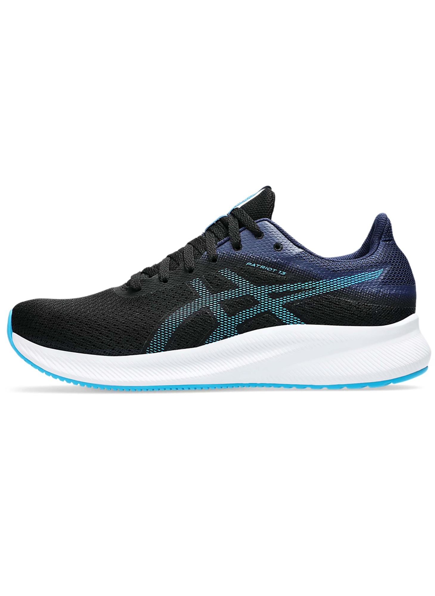 Asics Patriot 13 мужские, черного цвета с оттенками синего, артикул 1011B485-010