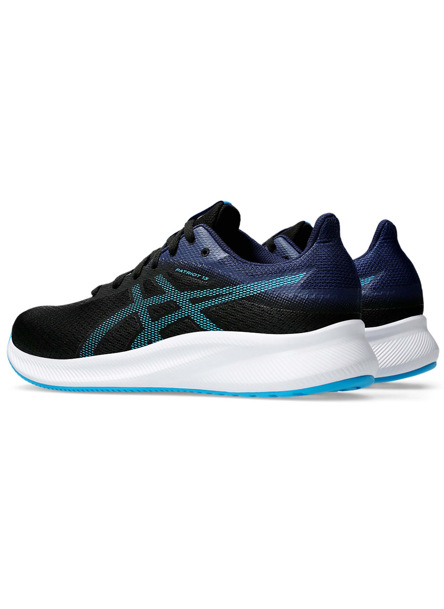 Asics Patriot 13 мужские, черного цвета с оттенками синего, артикул 1011B485-010