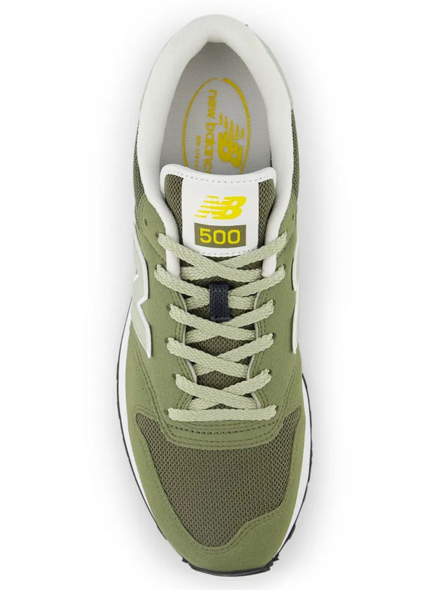 Мужские кроссовки New Balance 500 зеленого цвета, артикул GM500OPY