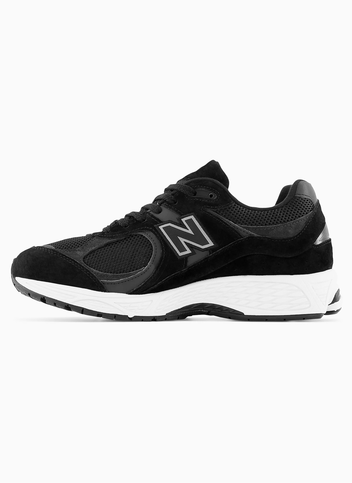 New Balance 2002 мужские черного цвета с белыми вставками | Артикул M2002RBK