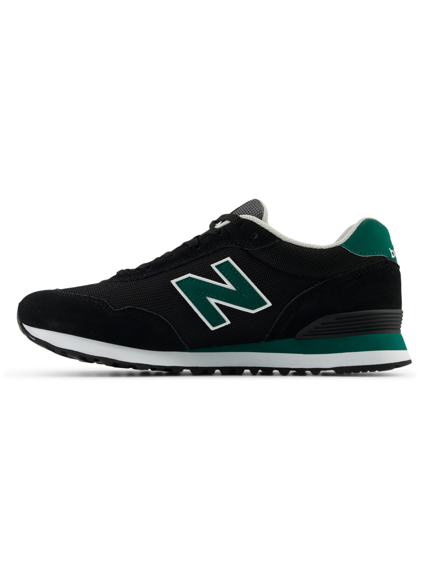 New Balance 515 черные с зелеными вставками | Мужская модель | Артикул ML515UGB
