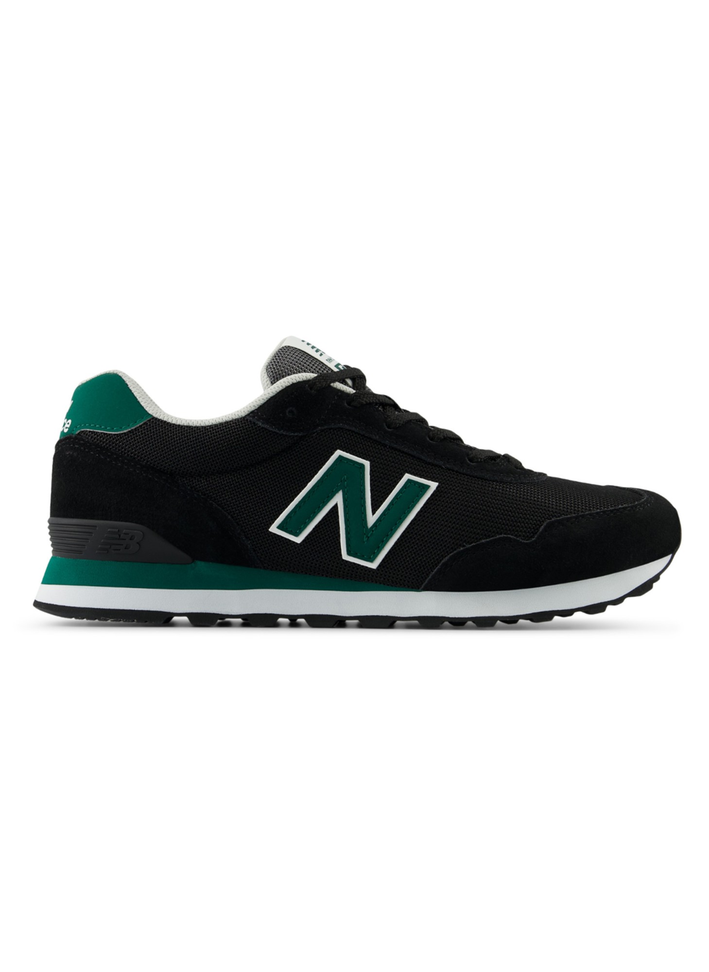 New Balance 515 черные с зелеными вставками | Мужская модель | Артикул ML515UGB