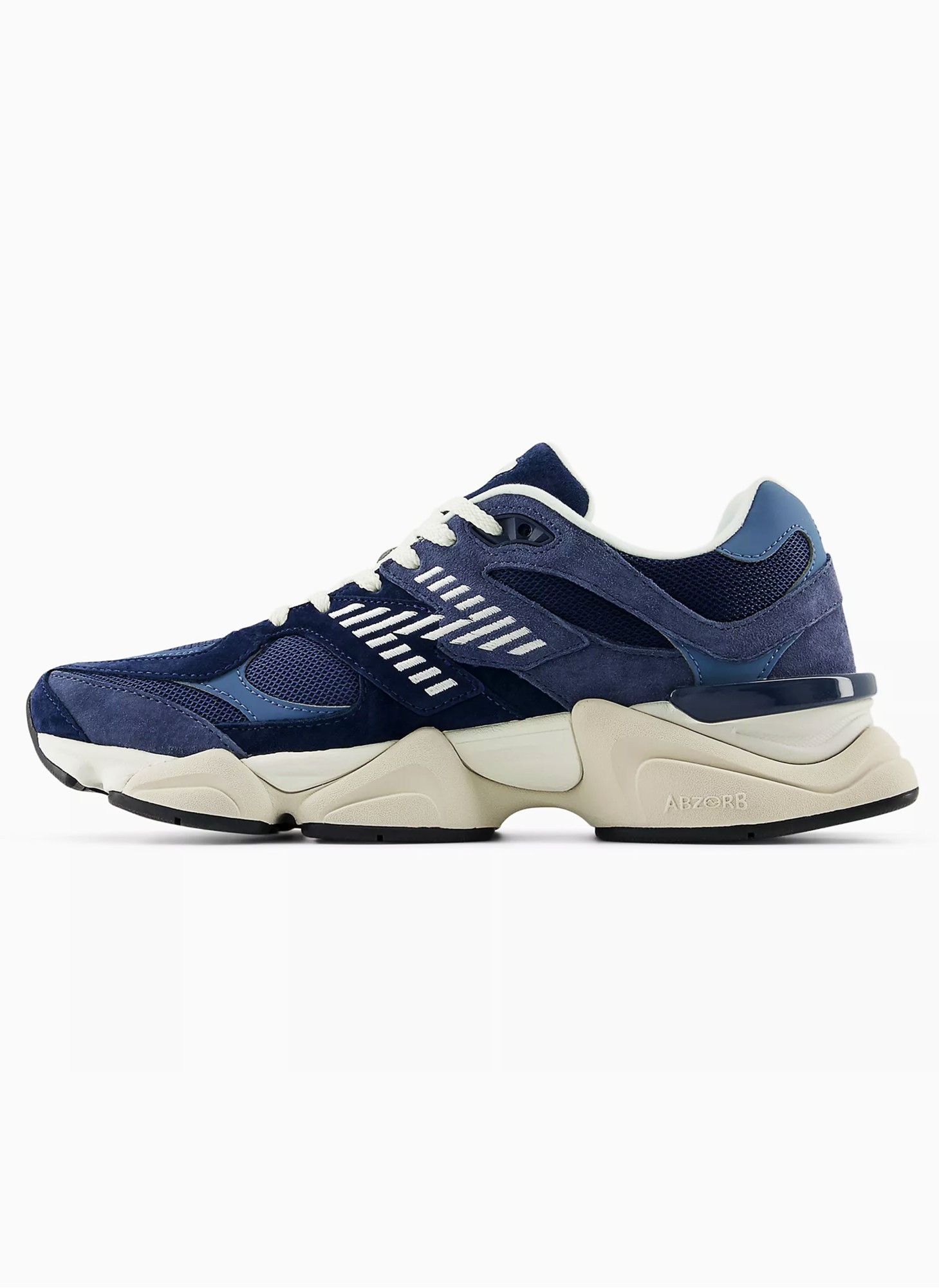 New Balance 9060 синие с белыми вставками | Унисекс модель | Артикул U9060EEF