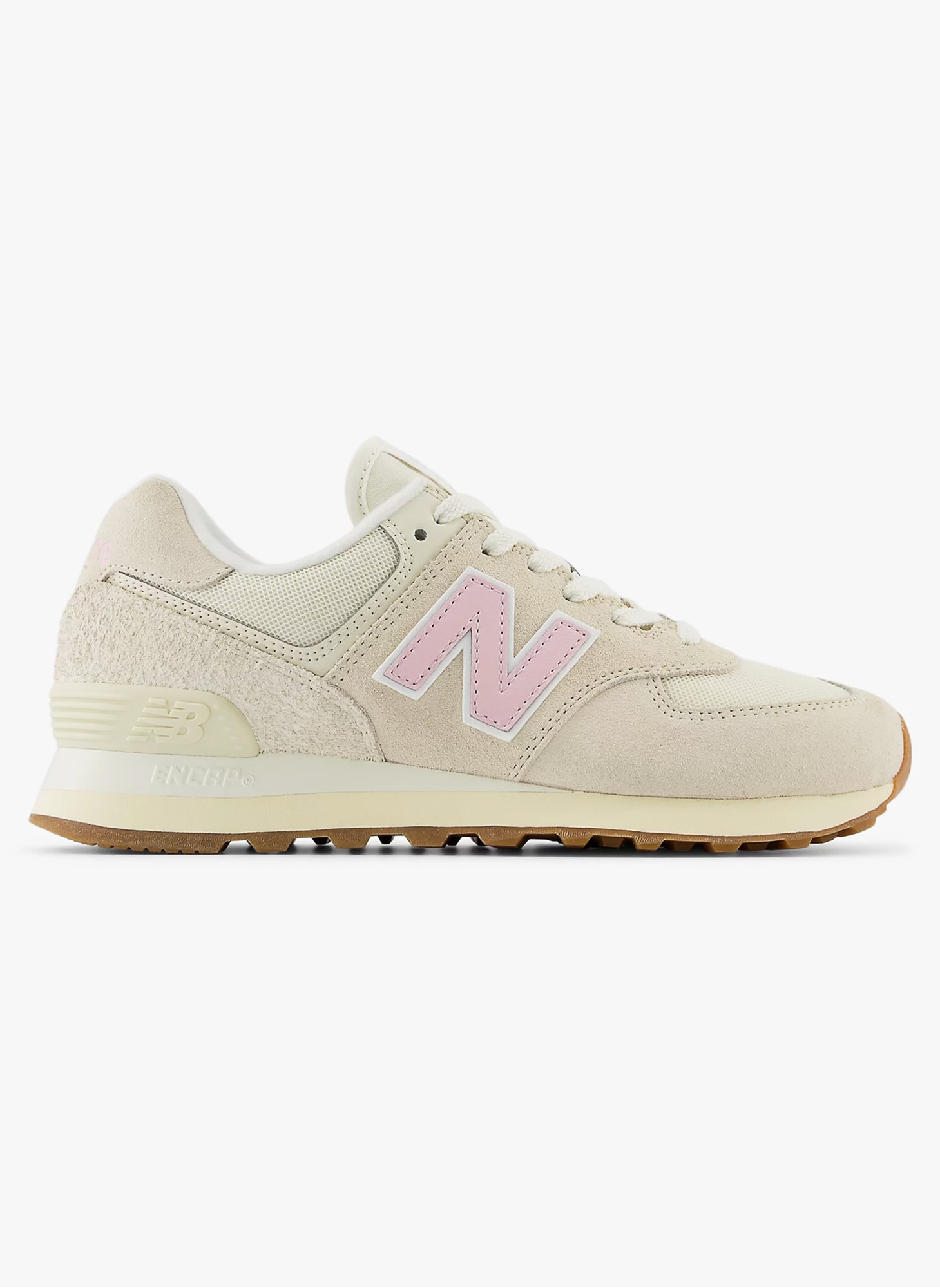 Женские кроссовки New Balance 574 бежевого цвета, артикул WL574GU2